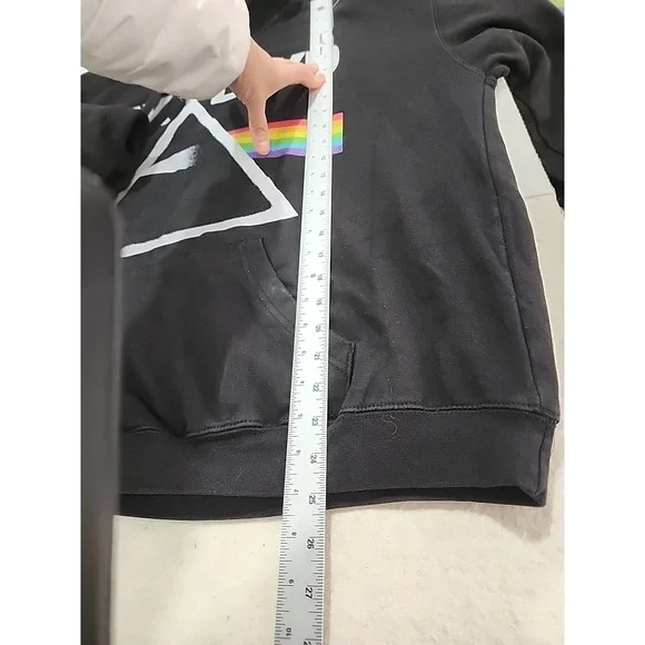 Pink Floyd Dark Side of the Moon Hoodie Black XL Graphic Band Sweatshirt - Picture 7 of 8